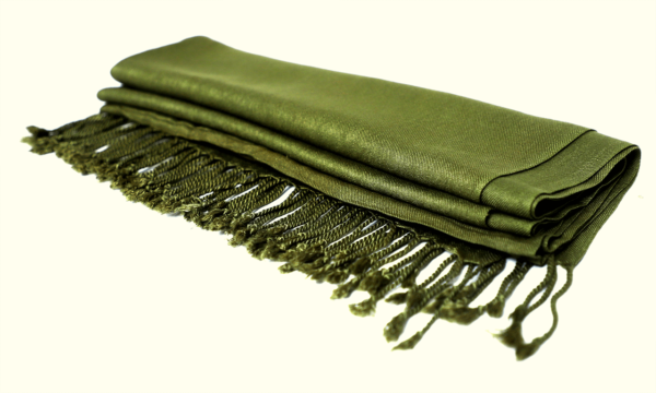 Army Green Pashmina Shawl - Image 2