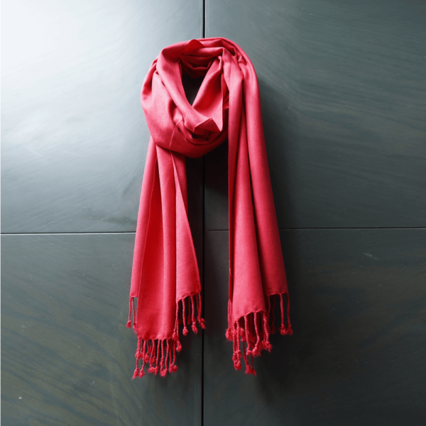 Red Pashmina Shawl - Image 3