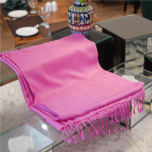 Pink Pashmina Shawl - Image 2