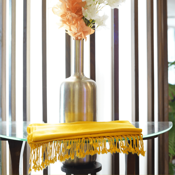 Yellow Pashmina Shawl - Image 4
