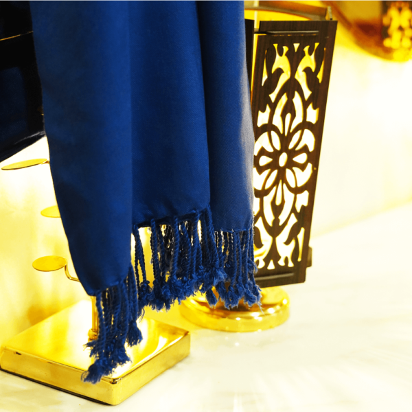 Royal Blue Pashmina Shawl - Image 4