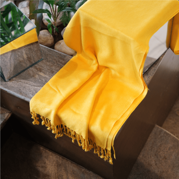 Yellow Pashmina Shawl - Image 2