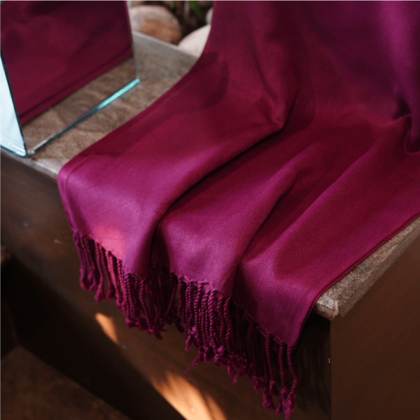 Mulberry Purple Pashmina Shawl - Image 2