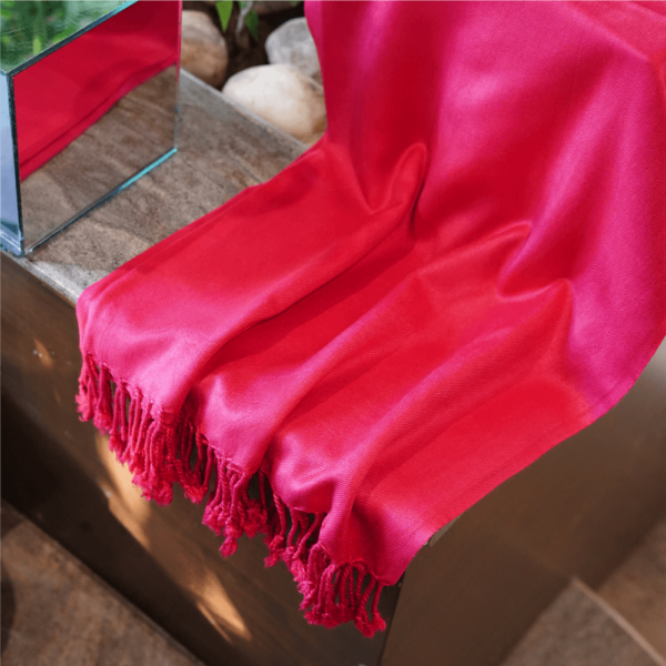 Red Pashmina Shawl - Image 2