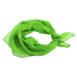 Neon Green Retro Chiffon Scarf Square