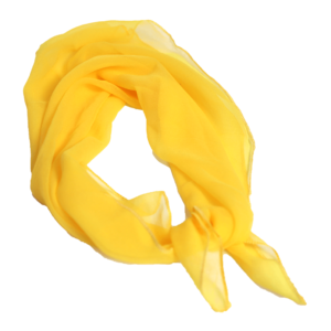 Yellow Retro Chiffon Scarf Square