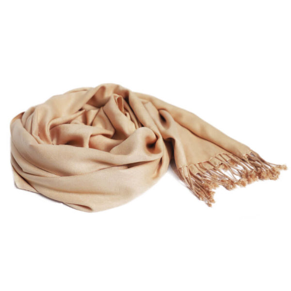 Light Gold Pashmina Shawl - Image 2
