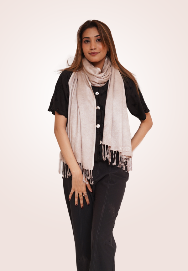 Khaki Pashmina Shawl - Image 3